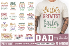 Dad SVG Bundle, Fathers day Svg, Funny dad Quotes Design Product Image 1