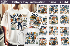 Funny Dad Sublimation Bundle | Father’s Day Shirt Product Image 1