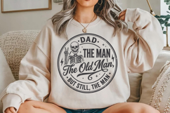 Dad The Man The Old Man SVG, Funny Skeleton Father's Day SVG Product Image 4