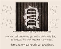 Wood DAD Tapered Skinny Tumbler, Wood Tumbler PNG Product Image 3