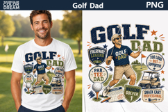 Golf Dad T Shirt | Father's Day Sublimation Product Image 1