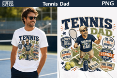 Tennis Dad T Shirt | Father's Day Sublimation Product Image 1