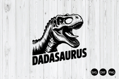 Dadasaurus SVG, T-Rex Daddy SVG, Dinosaur Family SVG Product Image 1