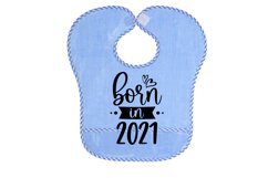 Born in 2021 newbaby svg card with hearts, baby shower Product Image 7