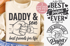 Daddy and Son Best Friends For Life SVG, Papa Life Product Image 1