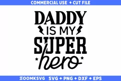 Daddy is my superhero SVG | Dad SVG | Funny Dad SVG Product Image 2