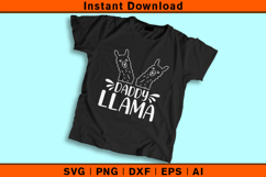 Daddy Llama SVG Funny Father’s Day Animal Design Product Image 2