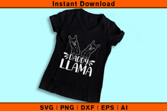 Daddy Llama SVG Funny Father’s Day Animal Design Product Image 3