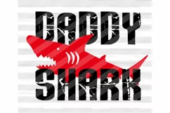 Daddy shark Grunge svg Fathers day svg Family shark Product Image 1