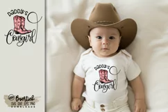 Daddy's cowgirl, western boots, SVG file Product Image 1