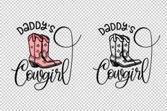 Daddy's cowgirl, western boots, SVG file Product Image 2