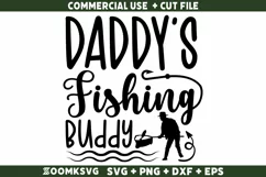 Daddy's Fishing Buddy SVG | Fishing SVG | Funny Fishing SVG Product Image 2
