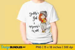 Daddy's Girl Sublimation | Mommy's World | Cute Girl Print Product Image 1