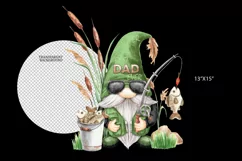 Dad Fishing Gnomes and fish rod Png clipart Father's Day Product Image 2