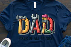 Father's Day, Dad Fixer of all things png sublimation design Product Image 3