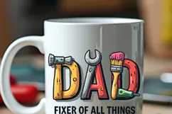 Father's Day, Dad Fixer of all things png sublimation design Product Image 4