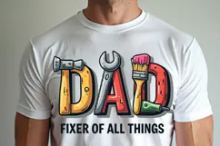 Father's Day, Dad Fixer of all things png sublimation design Product Image 2