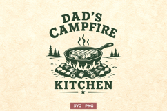 Dad's Campfire Kitchen SVG for Cricut, BBQ Grilling Dad PNG Product Image 1
