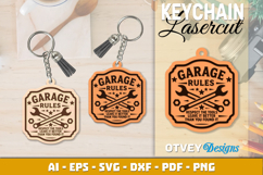 Keychain Dad's Garage Lasercut Product Image 2