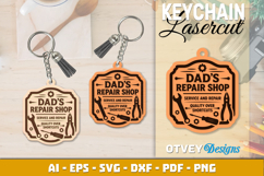 Keychain Dad's Garage Lasercut Product Image 2
