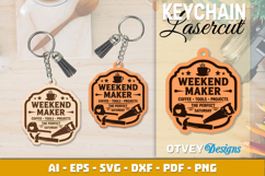 Keychain Dad's Garage Lasercut Product Image 2