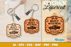 Keychain Dad's Garage Lasercut Product Image 2