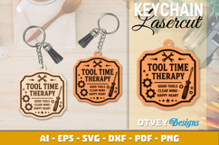 Keychain Dad's Garage Lasercut Product Image 2