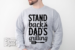 Stand Back Dads Grilling SVG Fathers Day PNG Dad Quote BBQ Product Image 1