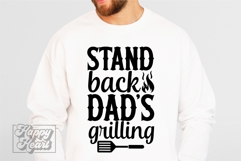 Stand Back Dads Grilling SVG Fathers Day PNG Dad Quote BBQ Product Image 5