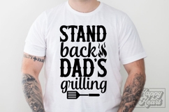 Stand Back Dads Grilling SVG Fathers Day PNG Dad Quote BBQ Product Image 2