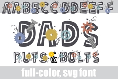 Dads Nuts and Bolts Subdued Color Font Product Image 1