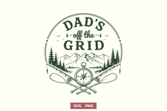 Dad's Off the Grid SVG Design, Retro Overlanding Trendy PNG Product Image 1
