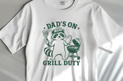Dad’s On Grill Duty SVG - Funny Raccoon BBQ PNG, Trash Panda Product Image 2