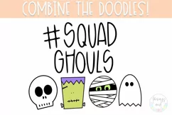 Preppy Halloween Doodle Clip Art | Color and Black and White Product Image 2