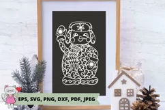 Snowman Die Cut Snowman Cut Out Christmas Card Product Image 3
