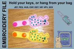 ITH Funky Dog Vinyl Key Fob or Bag Tag - Snap Product Image 2