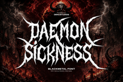 Daemon Sickness | Black Metal Font Product Image 1