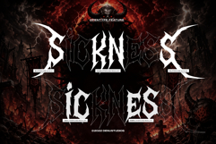Daemon Sickness | Black Metal Font Product Image 10