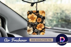 Floral pattern with bees Air Freshener PNG Product Image 1