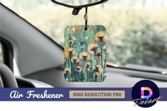 Dandelions floral abstract texture Air Freshener PNG Product Image 1