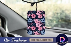 Pink and blue floral pattern Air Freshener PNG Product Image 1