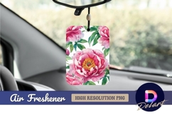 Watercolor pink peony flower floral Air Freshener PNG Product Image 1