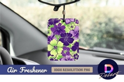Purple and green floral Air Freshener PNG Product Image 1