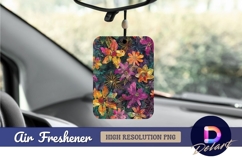 Colorful floral background Air Freshener PNG Product Image 1