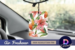 Watercolor lily floral Air Freshener PNG Product Image 1