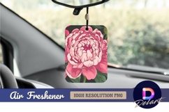 Pink peony flower detailed vector Air Freshener PNG Product Image 1