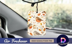 Bird and autumn leaf Air Freshener PNG Product Image 1