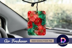 Red floral ink painting Air Freshener PNG Product Image 1