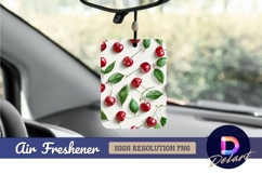 Cherries and leaves pattern Air Freshener PNG Product Image 1