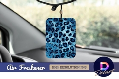 Blue leopard print animal skin Air Freshener PNG Product Image 1